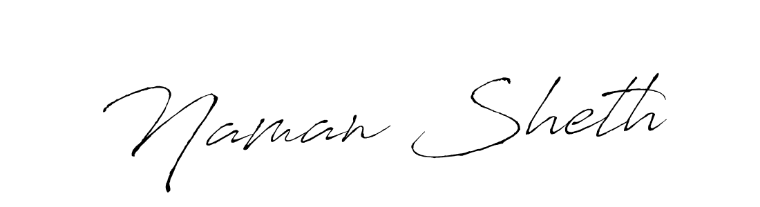 Design your own signature with our free online signature maker. With this signature software, you can create a handwritten (Antro_Vectra) signature for name Naman Sheth. Naman Sheth signature style 6 images and pictures png