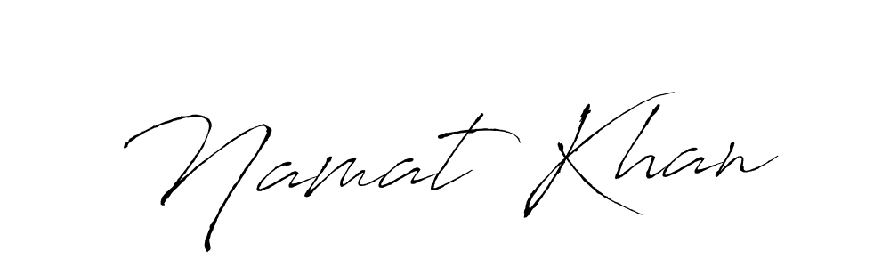 Design your own signature with our free online signature maker. With this signature software, you can create a handwritten (Antro_Vectra) signature for name Namat Khan. Namat Khan signature style 6 images and pictures png