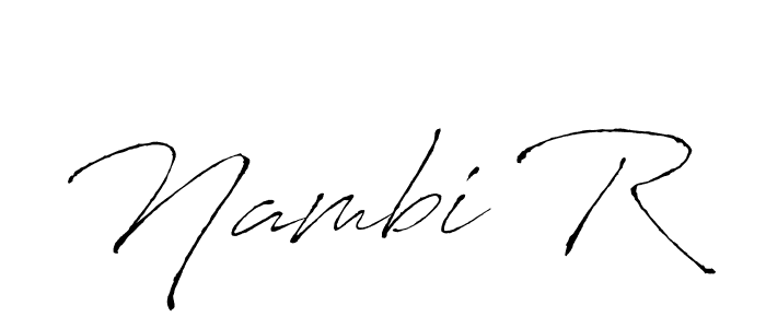 Make a beautiful signature design for name Nambi R. Use this online signature maker to create a handwritten signature for free. Nambi R signature style 6 images and pictures png