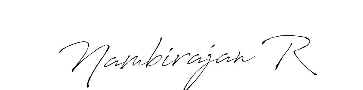 Make a beautiful signature design for name Nambirajan R. With this signature (Antro_Vectra) style, you can create a handwritten signature for free. Nambirajan R signature style 6 images and pictures png