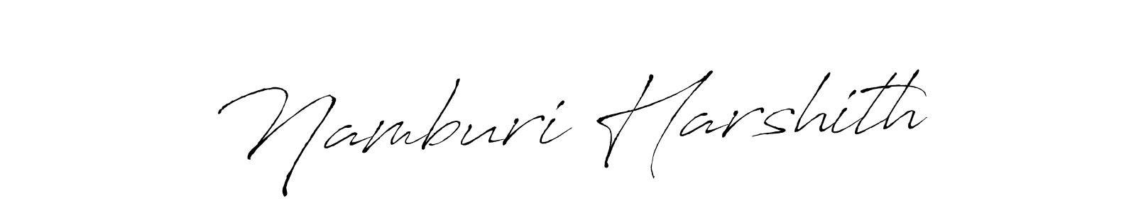 Create a beautiful signature design for name Namburi Harshith. With this signature (Antro_Vectra) fonts, you can make a handwritten signature for free. Namburi Harshith signature style 6 images and pictures png