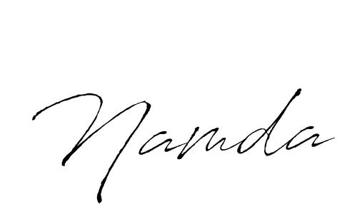 Design your own signature with our free online signature maker. With this signature software, you can create a handwritten (Antro_Vectra) signature for name Namda. Namda signature style 6 images and pictures png
