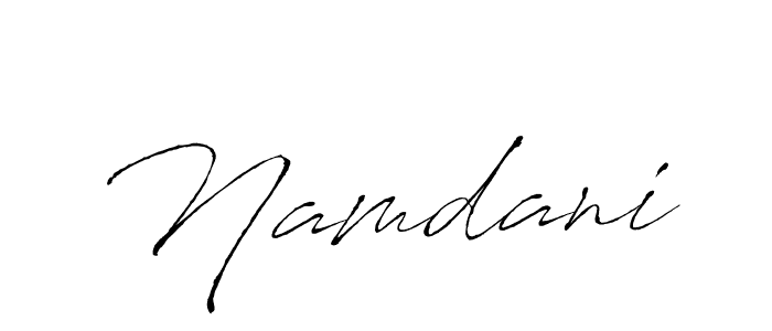 How to make Namdani signature? Antro_Vectra is a professional autograph style. Create handwritten signature for Namdani name. Namdani signature style 6 images and pictures png