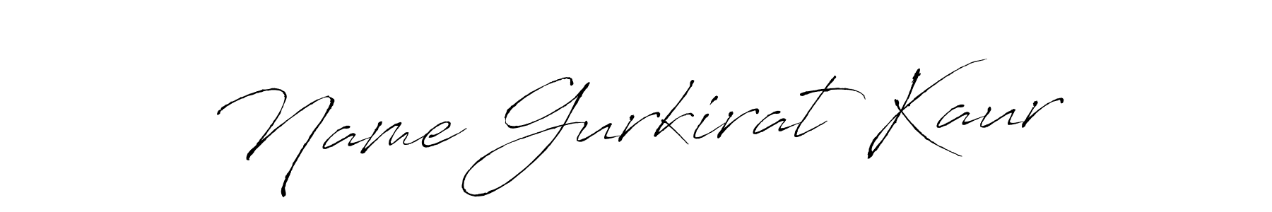 Make a beautiful signature design for name Name Gurkirat Kaur. With this signature (Antro_Vectra) style, you can create a handwritten signature for free. Name Gurkirat Kaur signature style 6 images and pictures png