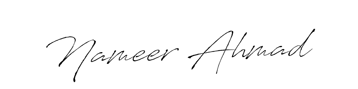 Nameer Ahmad stylish signature style. Best Handwritten Sign (Antro_Vectra) for my name. Handwritten Signature Collection Ideas for my name Nameer Ahmad. Nameer Ahmad signature style 6 images and pictures png