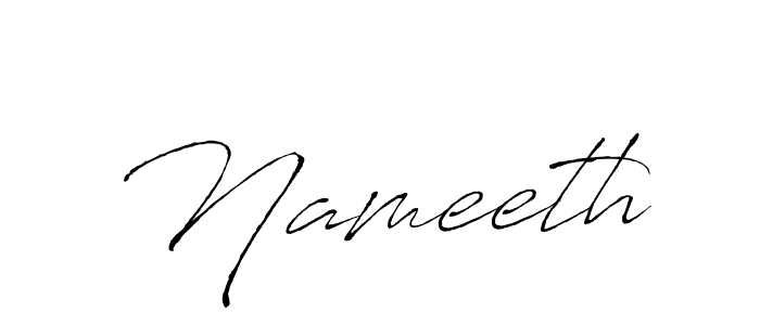 Create a beautiful signature design for name Nameeth. With this signature (Antro_Vectra) fonts, you can make a handwritten signature for free. Nameeth signature style 6 images and pictures png