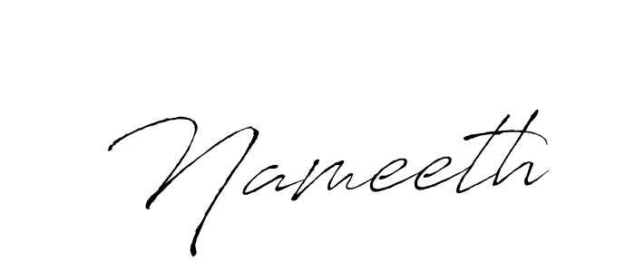 Create a beautiful signature design for name Nameeth. With this signature (Antro_Vectra) fonts, you can make a handwritten signature for free. Nameeth signature style 6 images and pictures png