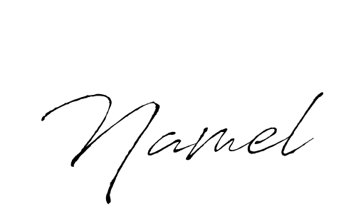 Antro_Vectra is a professional signature style that is perfect for those who want to add a touch of class to their signature. It is also a great choice for those who want to make their signature more unique. Get Namel name to fancy signature for free. Namel signature style 6 images and pictures png