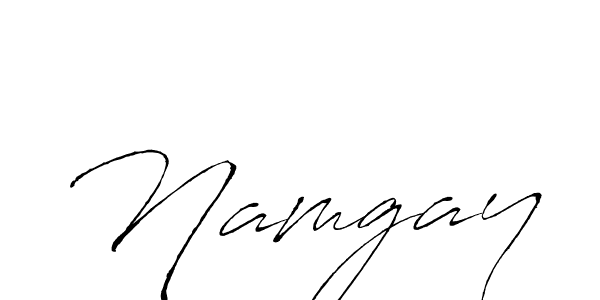 Make a beautiful signature design for name Namgay. With this signature (Antro_Vectra) style, you can create a handwritten signature for free. Namgay signature style 6 images and pictures png