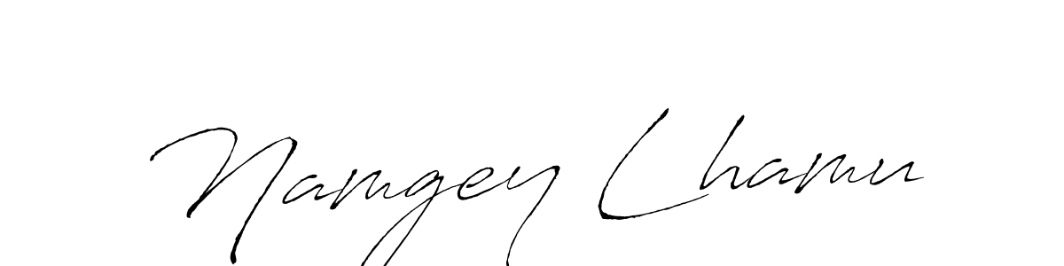 Namgey Lhamu stylish signature style. Best Handwritten Sign (Antro_Vectra) for my name. Handwritten Signature Collection Ideas for my name Namgey Lhamu. Namgey Lhamu signature style 6 images and pictures png