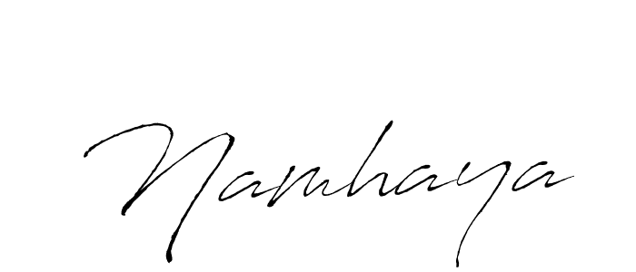 Create a beautiful signature design for name Namhaya. With this signature (Antro_Vectra) fonts, you can make a handwritten signature for free. Namhaya signature style 6 images and pictures png