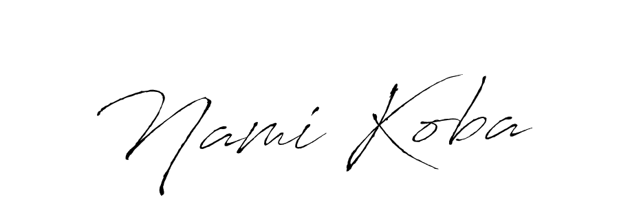 You can use this online signature creator to create a handwritten signature for the name Nami Koba. This is the best online autograph maker. Nami Koba signature style 6 images and pictures png