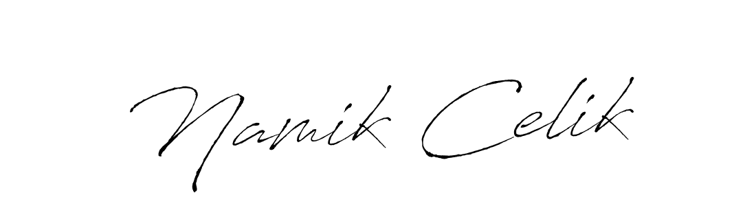 You should practise on your own different ways (Antro_Vectra) to write your name (Namik Celik) in signature. don't let someone else do it for you. Namik Celik signature style 6 images and pictures png