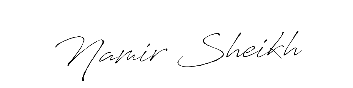 Use a signature maker to create a handwritten signature online. With this signature software, you can design (Antro_Vectra) your own signature for name Namir Sheikh. Namir Sheikh signature style 6 images and pictures png