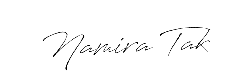 Use a signature maker to create a handwritten signature online. With this signature software, you can design (Antro_Vectra) your own signature for name Namira Tak. Namira Tak signature style 6 images and pictures png