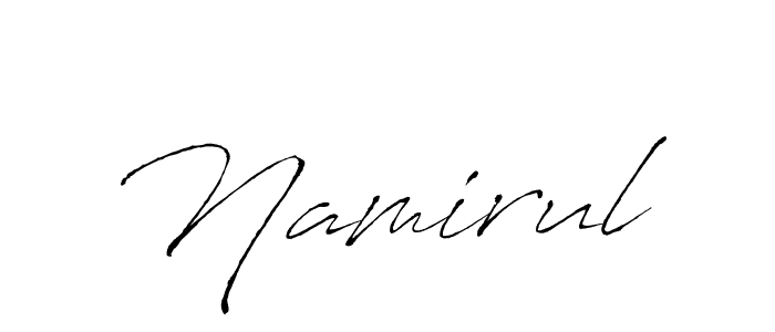 The best way (Antro_Vectra) to make a short signature is to pick only two or three words in your name. The name Namirul include a total of six letters. For converting this name. Namirul signature style 6 images and pictures png