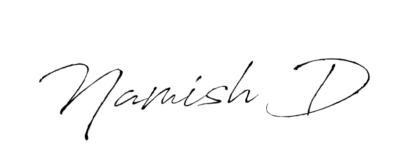 How to make Namish D signature? Antro_Vectra is a professional autograph style. Create handwritten signature for Namish D name. Namish D signature style 6 images and pictures png