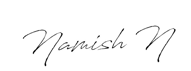 Also we have Namish N name is the best signature style. Create professional handwritten signature collection using Antro_Vectra autograph style. Namish N signature style 6 images and pictures png