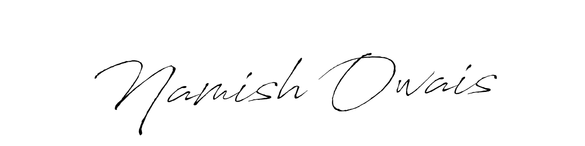 How to make Namish Owais name signature. Use Antro_Vectra style for creating short signs online. This is the latest handwritten sign. Namish Owais signature style 6 images and pictures png