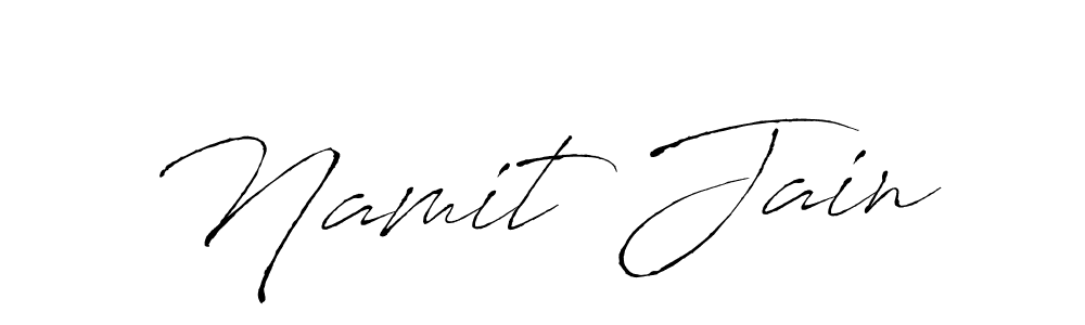 Make a beautiful signature design for name Namit Jain. With this signature (Antro_Vectra) style, you can create a handwritten signature for free. Namit Jain signature style 6 images and pictures png