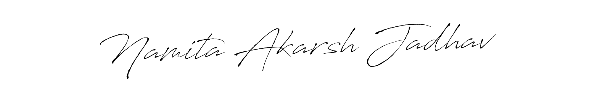 Make a beautiful signature design for name Namita Akarsh Jadhav. With this signature (Antro_Vectra) style, you can create a handwritten signature for free. Namita Akarsh Jadhav signature style 6 images and pictures png