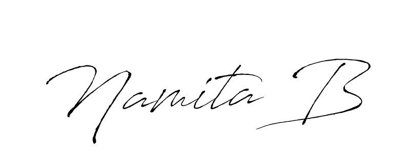 Also You can easily find your signature by using the search form. We will create Namita B name handwritten signature images for you free of cost using Antro_Vectra sign style. Namita B signature style 6 images and pictures png