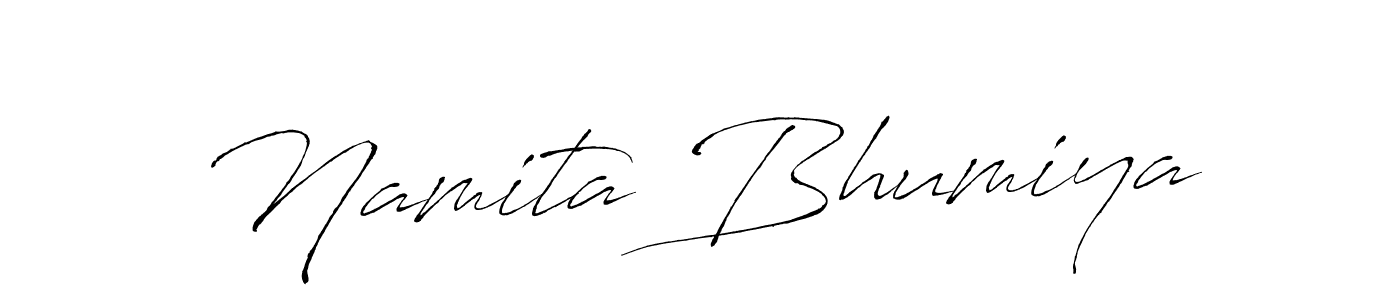 Design your own signature with our free online signature maker. With this signature software, you can create a handwritten (Antro_Vectra) signature for name Namita Bhumiya. Namita Bhumiya signature style 6 images and pictures png