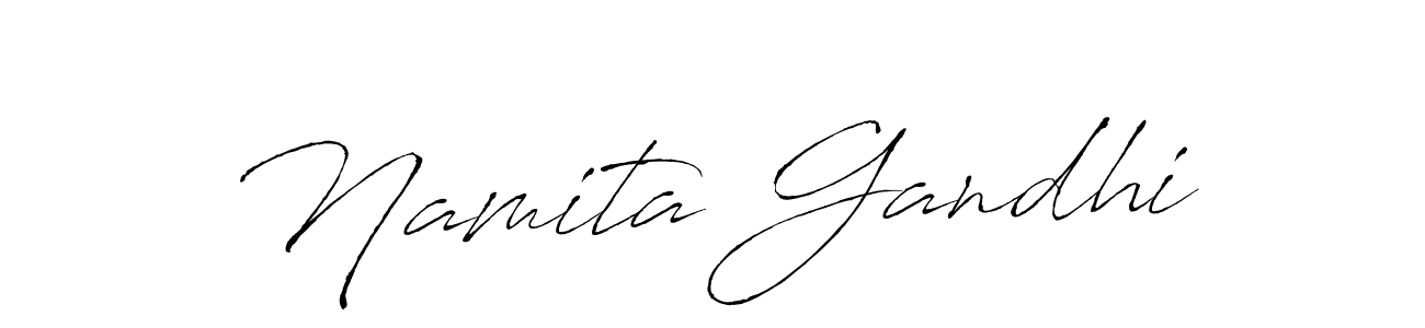 Make a beautiful signature design for name Namita Gandhi. With this signature (Antro_Vectra) style, you can create a handwritten signature for free. Namita Gandhi signature style 6 images and pictures png