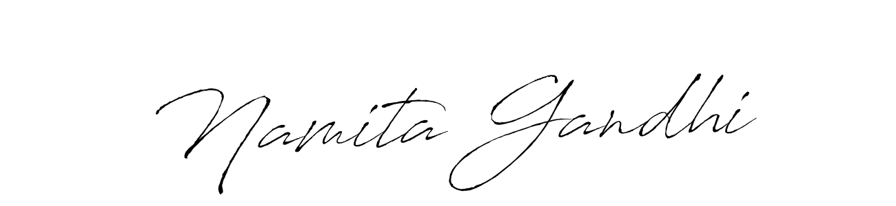 Make a beautiful signature design for name Namita Gandhi. With this signature (Antro_Vectra) style, you can create a handwritten signature for free. Namita Gandhi signature style 6 images and pictures png