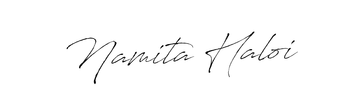 How to make Namita Haloi signature? Antro_Vectra is a professional autograph style. Create handwritten signature for Namita Haloi name. Namita Haloi signature style 6 images and pictures png