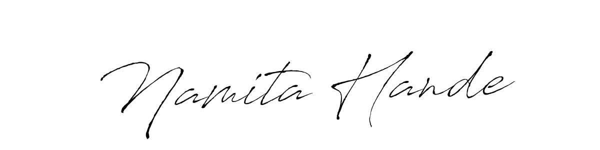Namita Hande stylish signature style. Best Handwritten Sign (Antro_Vectra) for my name. Handwritten Signature Collection Ideas for my name Namita Hande. Namita Hande signature style 6 images and pictures png