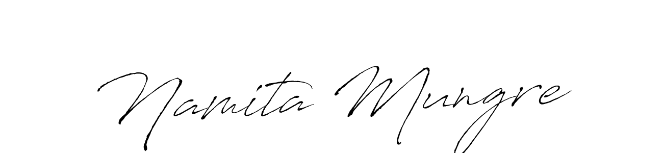 Create a beautiful signature design for name Namita Mungre. With this signature (Antro_Vectra) fonts, you can make a handwritten signature for free. Namita Mungre signature style 6 images and pictures png