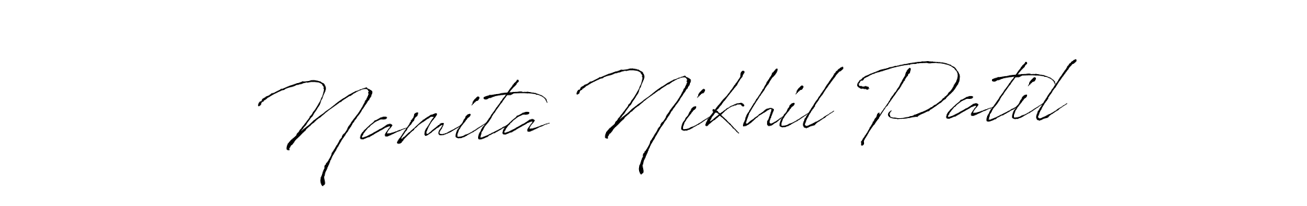 Antro_Vectra is a professional signature style that is perfect for those who want to add a touch of class to their signature. It is also a great choice for those who want to make their signature more unique. Get Namita Nikhil Patil name to fancy signature for free. Namita Nikhil Patil signature style 6 images and pictures png