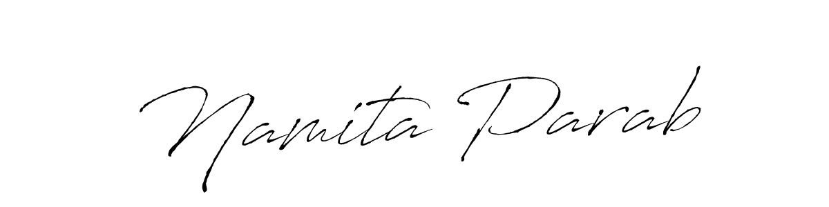 The best way (Antro_Vectra) to make a short signature is to pick only two or three words in your name. The name Namita Parab include a total of six letters. For converting this name. Namita Parab signature style 6 images and pictures png