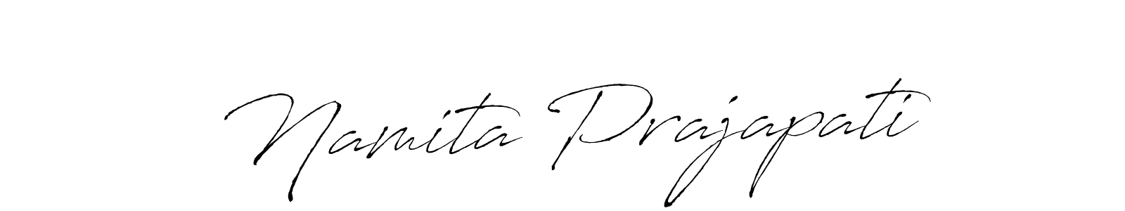 How to make Namita Prajapati name signature. Use Antro_Vectra style for creating short signs online. This is the latest handwritten sign. Namita Prajapati signature style 6 images and pictures png