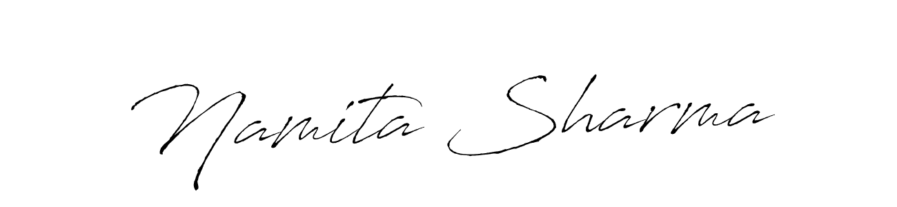 Make a beautiful signature design for name Namita Sharma. With this signature (Antro_Vectra) style, you can create a handwritten signature for free. Namita Sharma signature style 6 images and pictures png