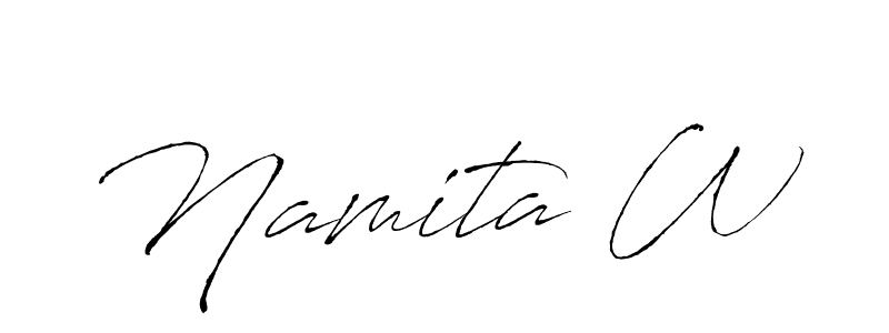 Design your own signature with our free online signature maker. With this signature software, you can create a handwritten (Antro_Vectra) signature for name Namita W. Namita W signature style 6 images and pictures png