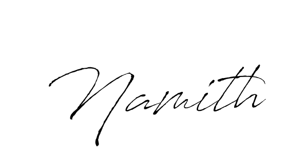 How to make Namith name signature. Use Antro_Vectra style for creating short signs online. This is the latest handwritten sign. Namith signature style 6 images and pictures png