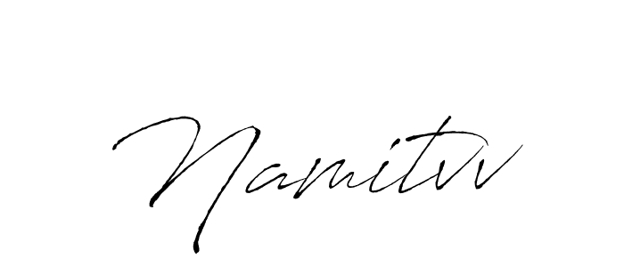 How to make Namitvv signature? Antro_Vectra is a professional autograph style. Create handwritten signature for Namitvv name. Namitvv signature style 6 images and pictures png