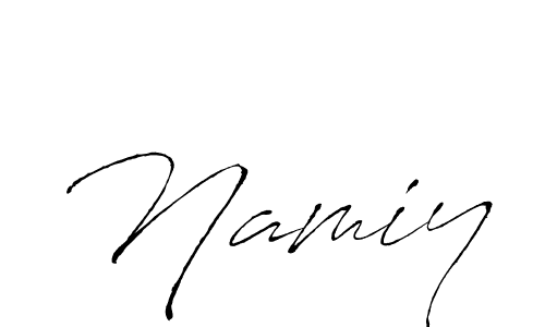Make a beautiful signature design for name Namiy. With this signature (Antro_Vectra) style, you can create a handwritten signature for free. Namiy signature style 6 images and pictures png
