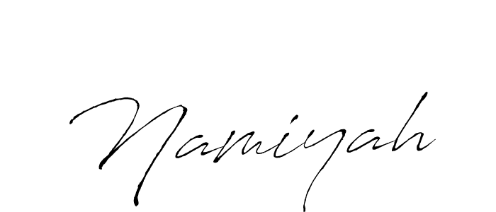 Use a signature maker to create a handwritten signature online. With this signature software, you can design (Antro_Vectra) your own signature for name Namiyah. Namiyah signature style 6 images and pictures png