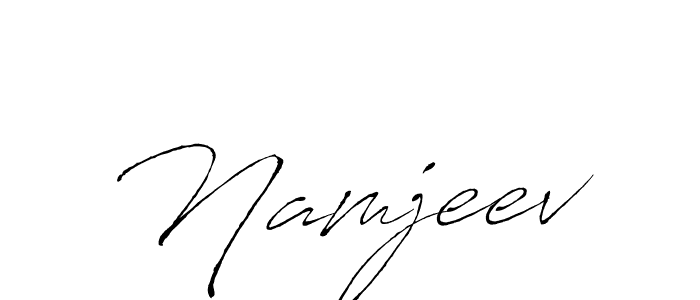 Design your own signature with our free online signature maker. With this signature software, you can create a handwritten (Antro_Vectra) signature for name Namjeev. Namjeev signature style 6 images and pictures png