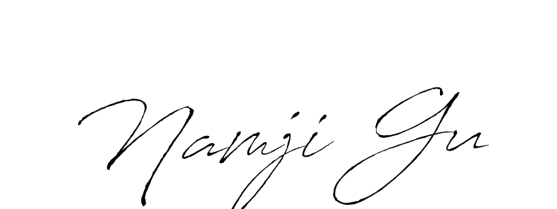 How to make Namji Gu signature? Antro_Vectra is a professional autograph style. Create handwritten signature for Namji Gu name. Namji Gu signature style 6 images and pictures png