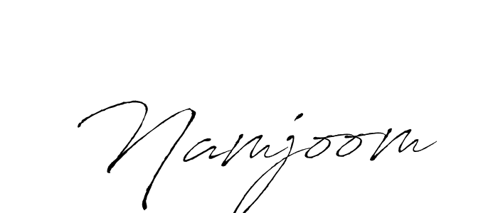 Make a beautiful signature design for name Namjoom. With this signature (Antro_Vectra) style, you can create a handwritten signature for free. Namjoom signature style 6 images and pictures png