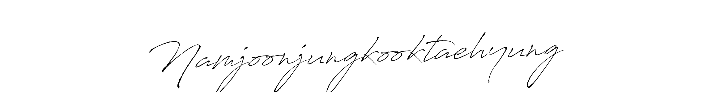 Make a beautiful signature design for name Namjoonjungkooktaehyung. With this signature (Antro_Vectra) style, you can create a handwritten signature for free. Namjoonjungkooktaehyung signature style 6 images and pictures png