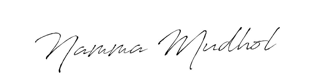 Namma Mudhol stylish signature style. Best Handwritten Sign (Antro_Vectra) for my name. Handwritten Signature Collection Ideas for my name Namma Mudhol. Namma Mudhol signature style 6 images and pictures png