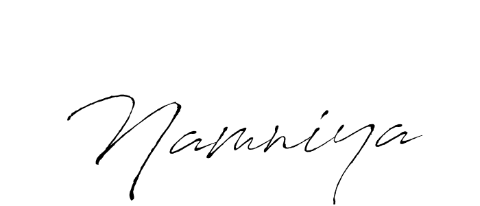 Namniya stylish signature style. Best Handwritten Sign (Antro_Vectra) for my name. Handwritten Signature Collection Ideas for my name Namniya. Namniya signature style 6 images and pictures png