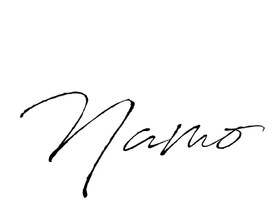 Design your own signature with our free online signature maker. With this signature software, you can create a handwritten (Antro_Vectra) signature for name Namo. Namo signature style 6 images and pictures png