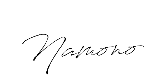 Use a signature maker to create a handwritten signature online. With this signature software, you can design (Antro_Vectra) your own signature for name Namono. Namono signature style 6 images and pictures png