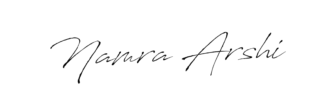 Namra Arshi stylish signature style. Best Handwritten Sign (Antro_Vectra) for my name. Handwritten Signature Collection Ideas for my name Namra Arshi. Namra Arshi signature style 6 images and pictures png